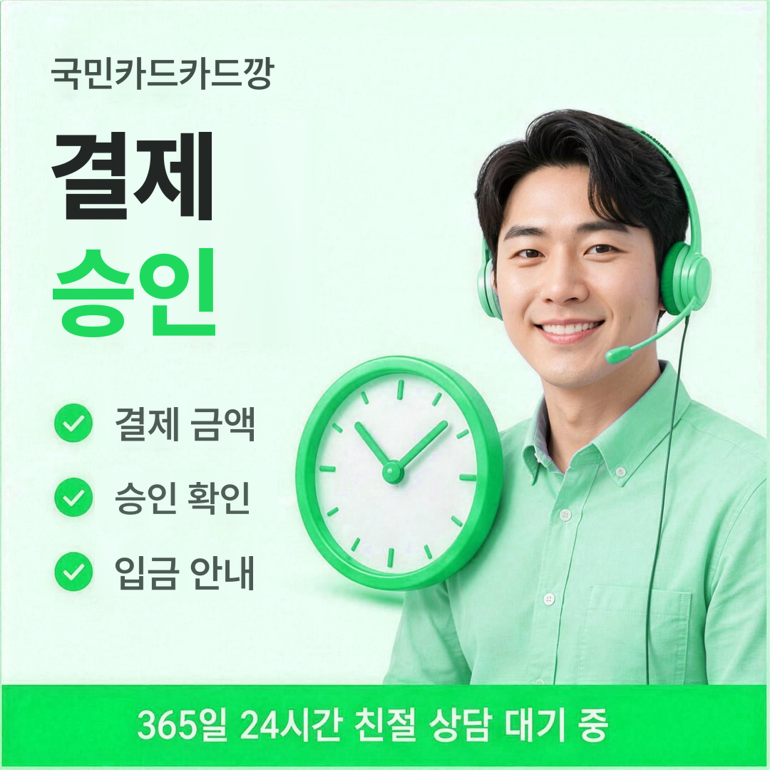 다음머니 국민카드카드깡 결제 승인 안내