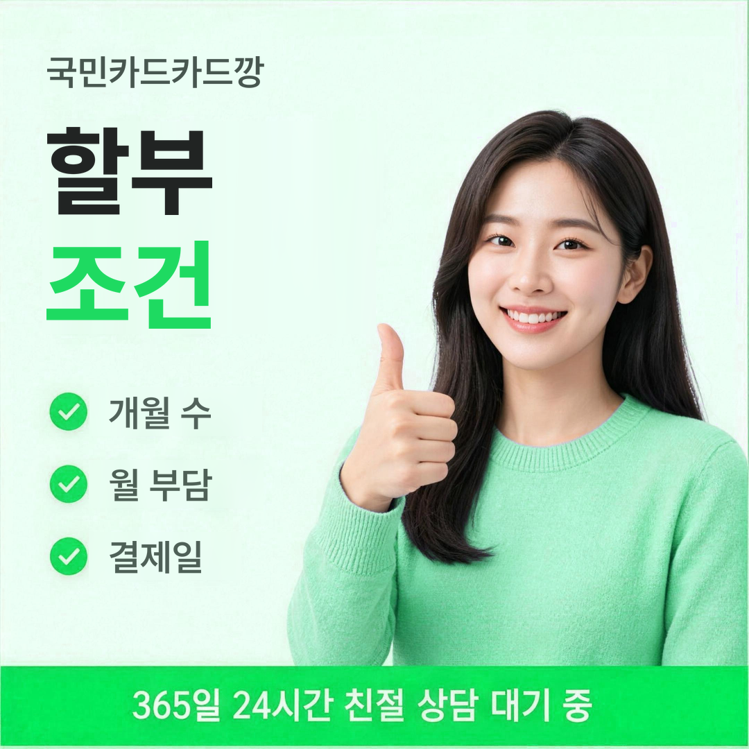 다음머니 국민카드카드깡 할부 조건 안내
