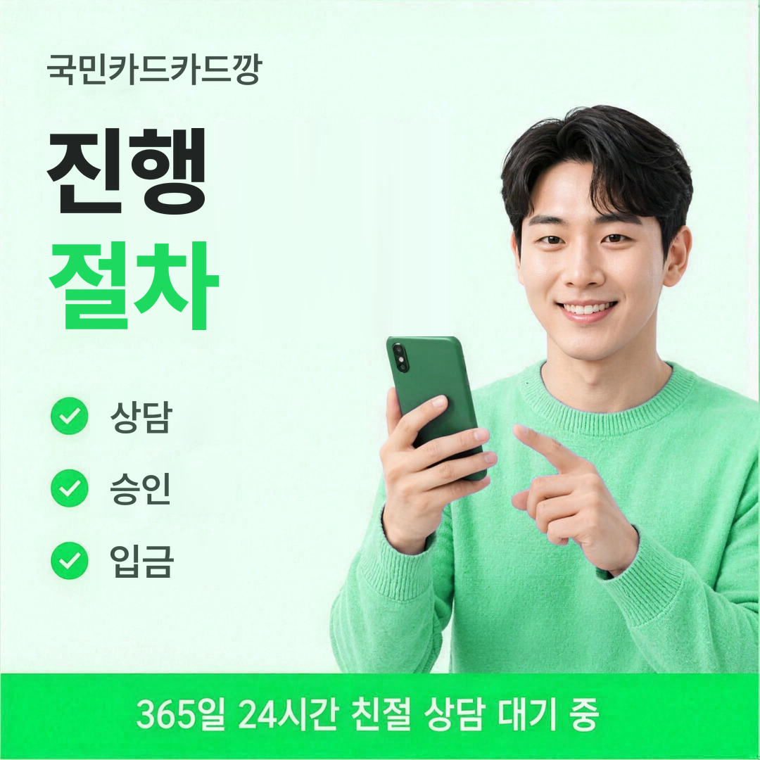 다음머니 국민카드카드깡 진행 절차 안내